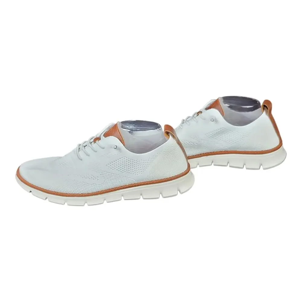 Men's Breeze Shoes‎ Knit Mesh Casual Oxfords Walking Sneakers White Size 43 EU